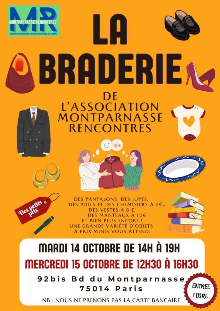 braderie de l’association montparnasse rencontres – Octobre